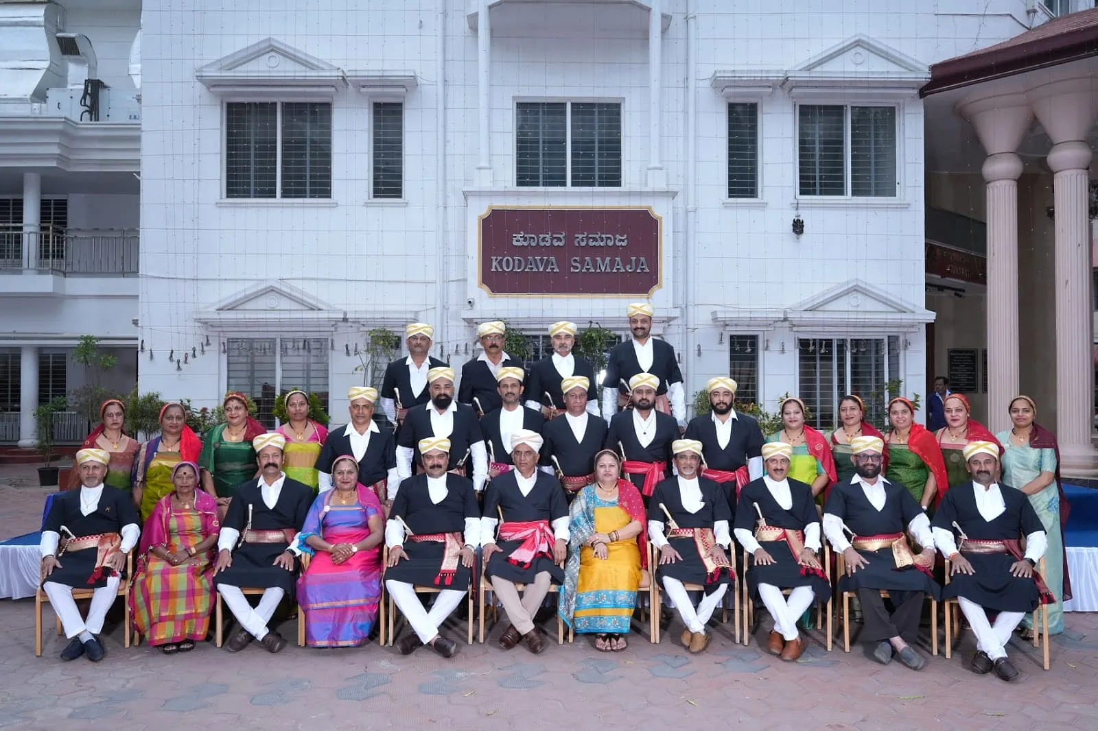 Members of the Kodava Samaja Food Committee, photographed together at the Samaja