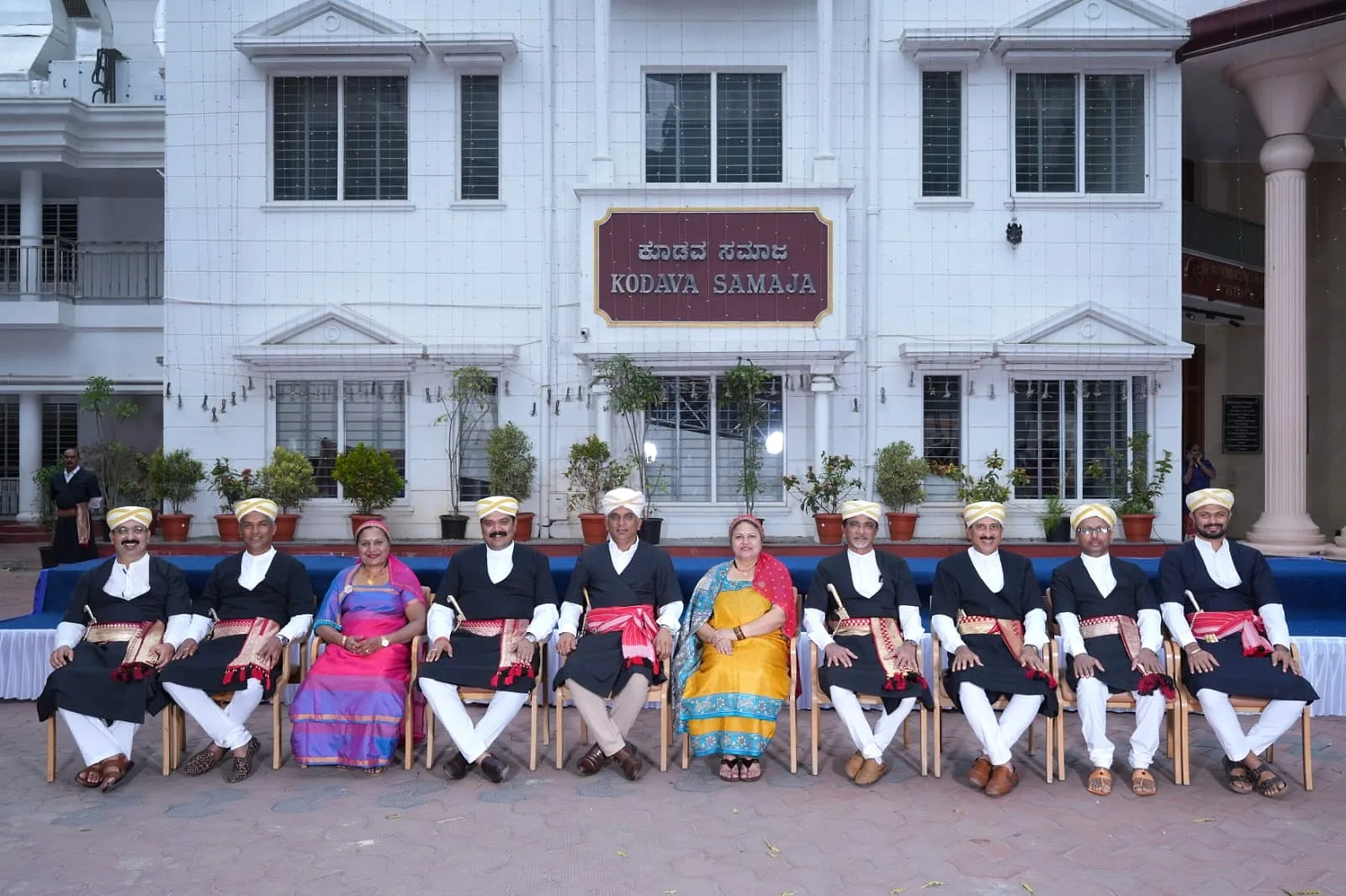 Members of the Kodava Samaja Social Media Committee, photographed together at the Samaja