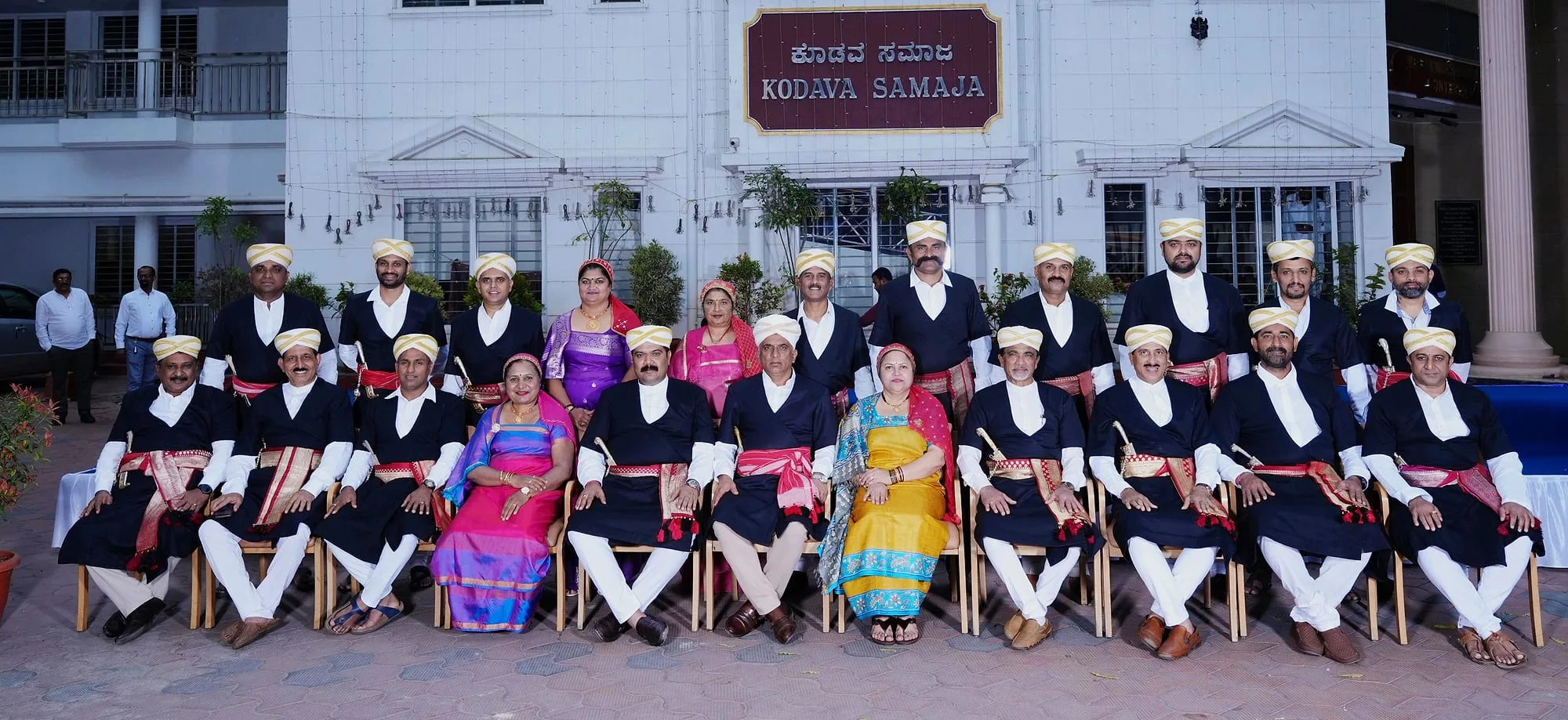 Members of the Kodava Samaja Sports Committee, photographed together at the Samaja