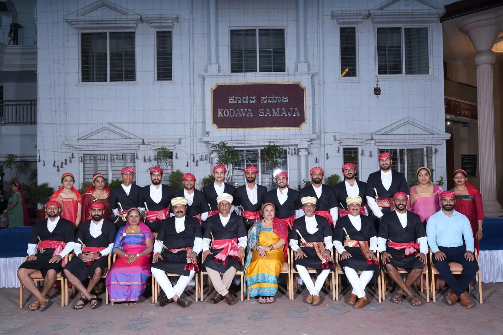 Members of the Kodava Samaja Youth Council, photographed together at the Samaja